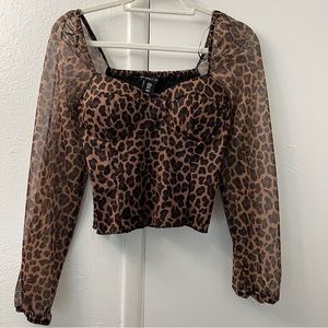 Cheetah mesh top